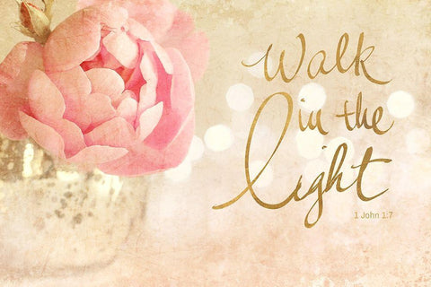 Walk in the Light Black Ornate Wood Framed Art Print with Double Matting by Gardner, Sarah