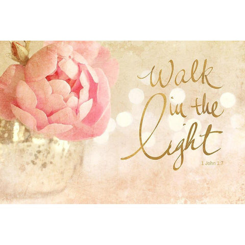 Walk in the Light Gold Ornate Wood Framed Art Print with Double Matting by Gardner, Sarah