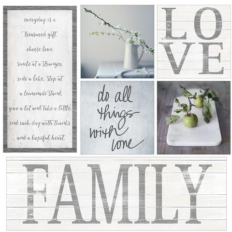 Love Family White Modern Wood Framed Art Print by Gardner, Sarah