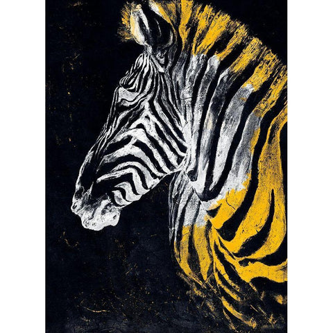 Stained Safari II Black Modern Wood Framed Art Print with Double Matting by Pinto, Patricia