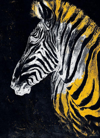 Stained Safari II White Modern Wood Framed Art Print with Double Matting by Pinto, Patricia