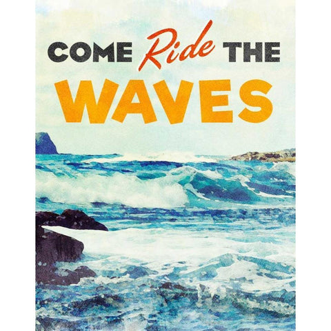Sunshine and Waves II Black Modern Wood Framed Art Print by Nawrocke, Bruce