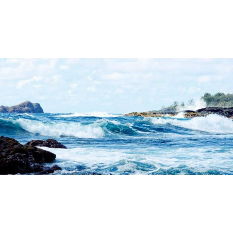 Cool Beach II White Modern Wood Framed Art Print by Nawrocke, Bruce