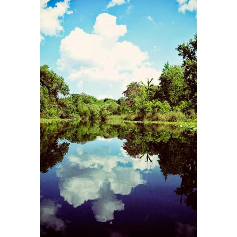 Sunny Days On The River Black Modern Wood Framed Art Print by Nawrocke, Bruce