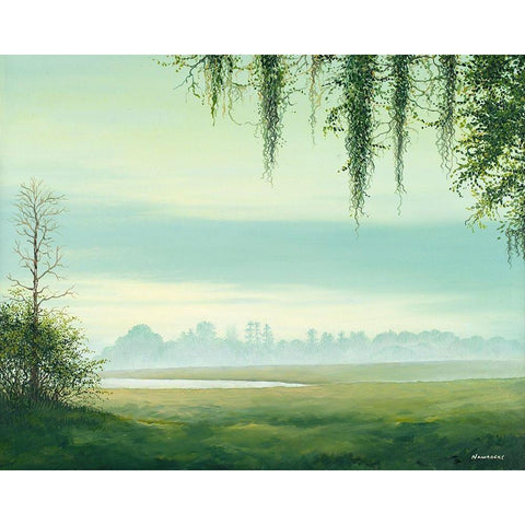 Winter Begins White Modern Wood Framed Art Print by Nawrocke, Bruce