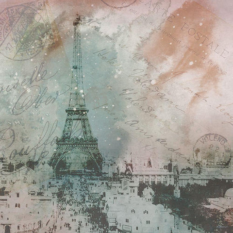 Vintage Europe I White Modern Wood Framed Art Print with Double Matting by Meneely, Dan