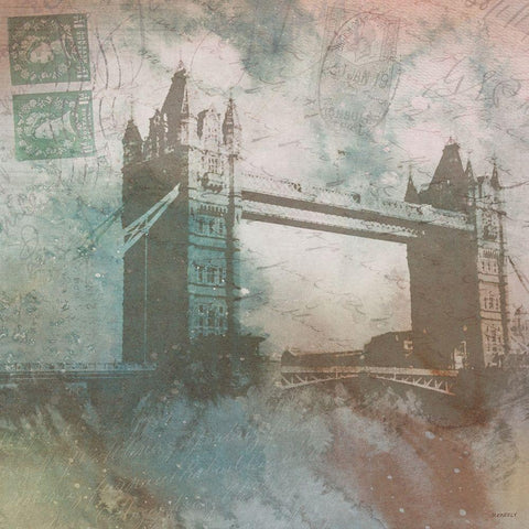 Vintage Europe II Black Modern Wood Framed Art Print by Meneely, Dan