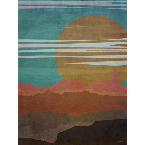 Mountain Nights Gold Ornate Wood Framed Art Print with Double Matting by Meneely, Dan
