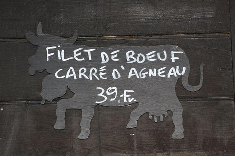 Filet De Boeuf Black Ornate Wood Framed Art Print with Double Matting by Coppel, Anna