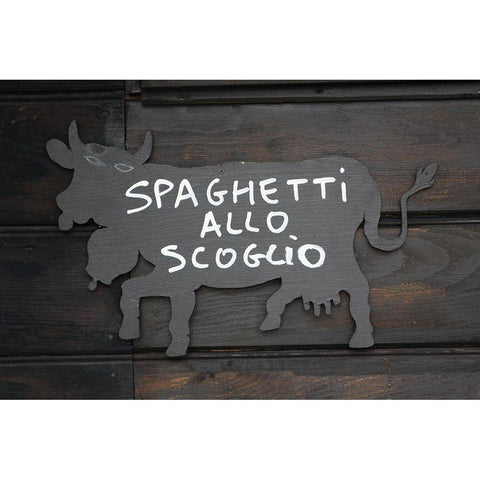 Spaghetti Allo Scoglio Black Modern Wood Framed Art Print by Coppel, Anna