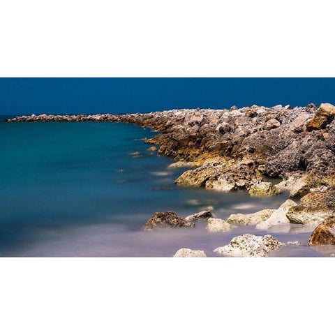 Rocky Shores Black Modern Wood Framed Art Print with Double Matting by Bill Carson Photography