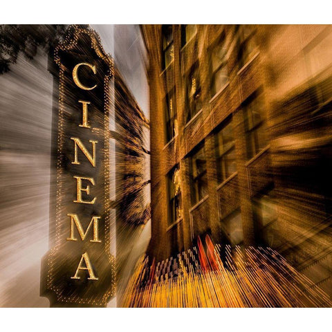Cinema Black Modern Wood Framed Art Print by Bill Carson Photography