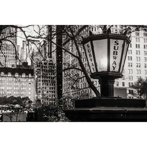 Subway Corner Black Modern Wood Framed Art Print by Bill Carson Photography