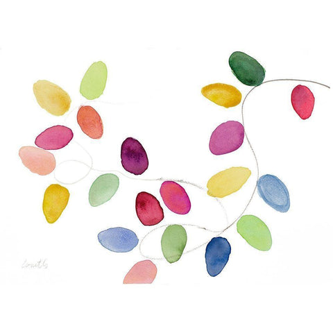 Modern Lights Gold Ornate Wood Framed Art Print with Double Matting by Loreth, Lanie