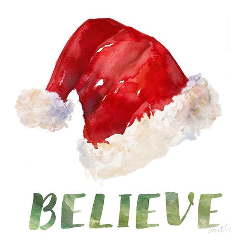 Holiday Hat Sentiment I Black Modern Wood Framed Art Print with Double Matting by Loreth, Lanie