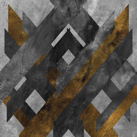 Rough Diamond Black Modern Wood Framed Art Print by SD Graphics Studio
