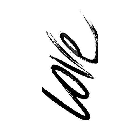 Love Panel Black Modern Wood Framed Art Print with Double Matting by SD Graphics Studio