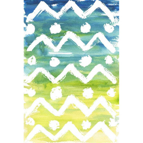 Watercolor Pattern III Black Modern Wood Framed Art Print with Double Matting by Medley, Elizabeth