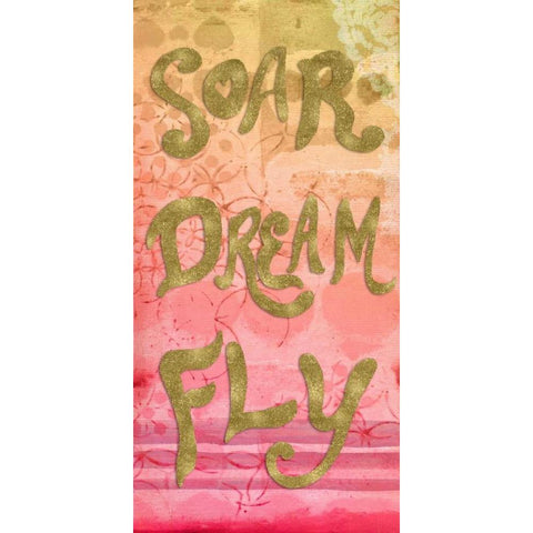 Soar Dream Fly Black Modern Wood Framed Art Print with Double Matting by Medley, Elizabeth