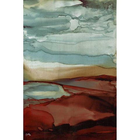 New Sky Black Modern Wood Framed Art Print with Double Matting by Medley, Elizabeth