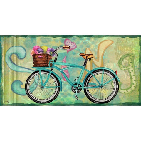 Sing and Play Bike I White Modern Wood Framed Art Print by Medley, Elizabeth