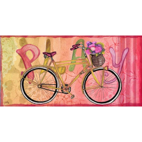 Sing and Play Bike II White Modern Wood Framed Art Print by Medley, Elizabeth