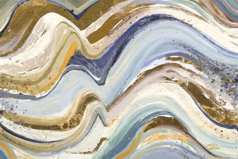 Earth Tone New Concept White Modern Wood Framed Art Print with Double Matting by Pinto, Patricia