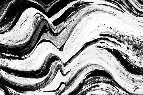 Monochrome Concept White Modern Wood Framed Art Print with Double Matting by Pinto, Patricia