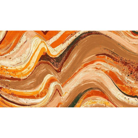 New Concept Orange Abstract Black Modern Wood Framed Art Print by Pinto, Patricia