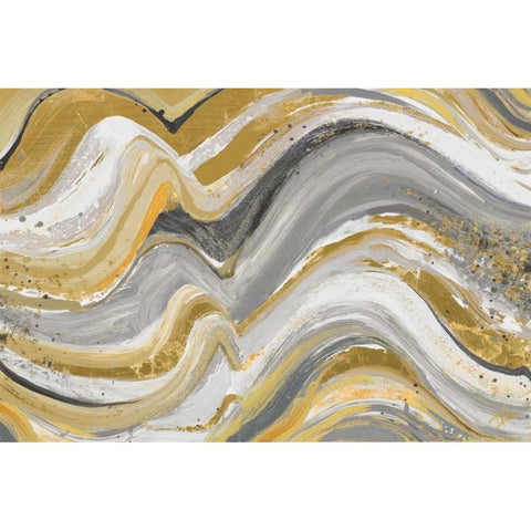 New Concept Mustard Gray Black Modern Wood Framed Art Print by Pinto, Patricia