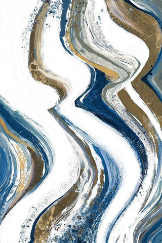 New Concept Midnight White Modern Wood Framed Art Print with Double Matting by Pinto, Patricia