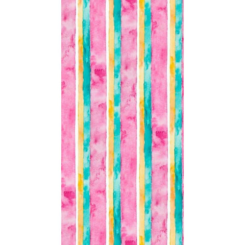 Tropical Stripes I Black Modern Wood Framed Art Print with Double Matting by James, Nola