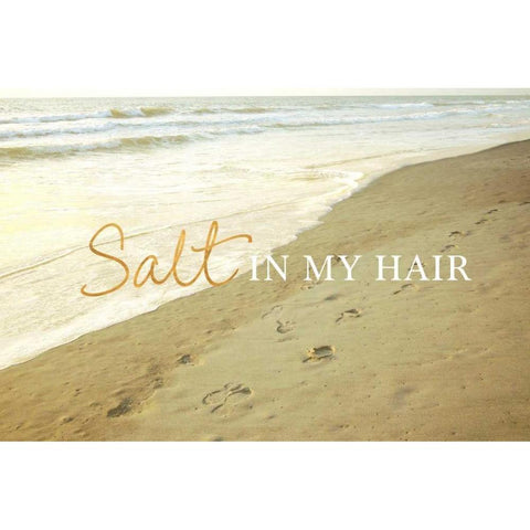 Salt in my Hair Gold Ornate Wood Framed Art Print with Double Matting by Peck, Gail