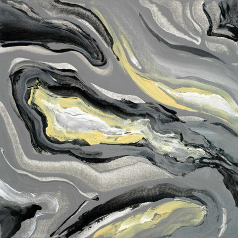 Graceful Geode White Modern Wood Framed Art Print with Double Matting by Loreth, Lanie