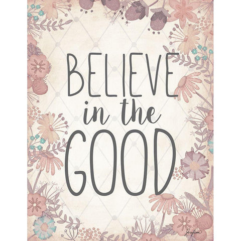 Believe In The Good Black Modern Wood Framed Art Print with Double Matting by Josefina