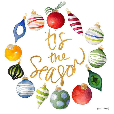 The Ornament Season I White Modern Wood Framed Art Print by Loreth, Lanie