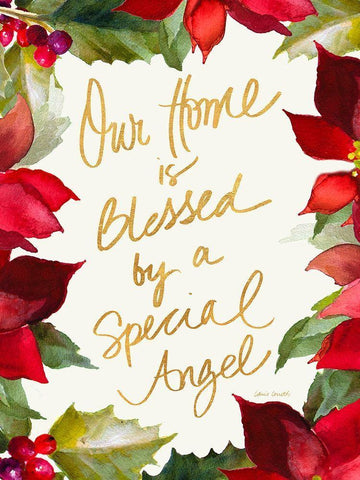 Our Home is Blessed White Modern Wood Framed Art Print with Double Matting by Loreth, Lanie