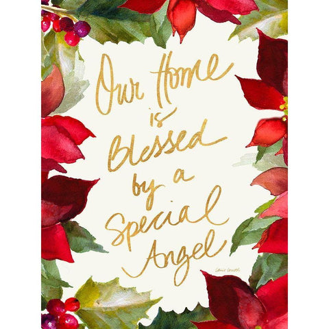 Our Home is Blessed White Modern Wood Framed Art Print by Loreth, Lanie