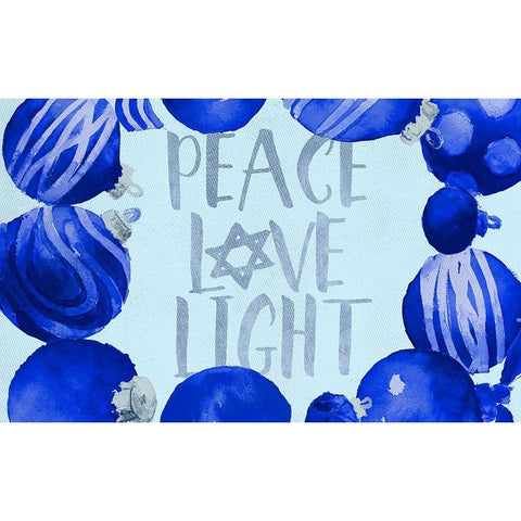 Peace, Love, Light Black Modern Wood Framed Art Print with Double Matting by Loreth, Lanie