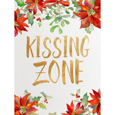 Holiday Kiss II White Modern Wood Framed Art Print by Loreth, Lanie