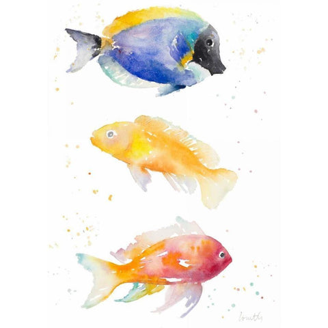 Tropical Fish I White Modern Wood Framed Art Print by Loreth, Lanie