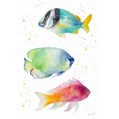 Tropical Fish II Gold Ornate Wood Framed Art Print with Double Matting by Loreth, Lanie