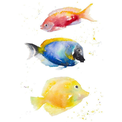 Tropical Fish III Black Modern Wood Framed Art Print by Loreth, Lanie