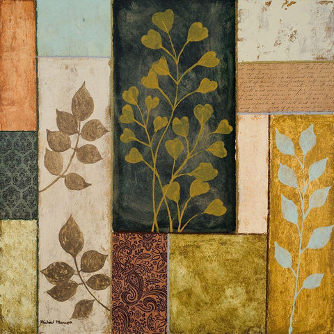 Natural Elements I Black Modern Wood Framed Art Print by Marcon, Michael