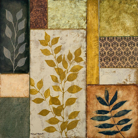 Natural Elements II Black Modern Wood Framed Art Print by Marcon, Michael