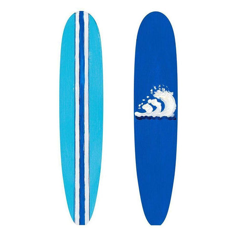 Blue Surf Boards Black Modern Wood Framed Art Print by DeRice, Julie