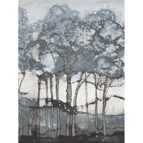 Watercolor Forest I White Modern Wood Framed Art Print by Medley, Elizabeth