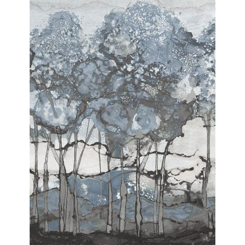 Watercolor Forest II White Modern Wood Framed Art Print by Medley, Elizabeth