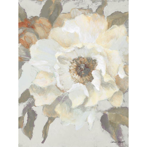 White Peony and Bloom White Modern Wood Framed Art Print by Loreth, Lanie