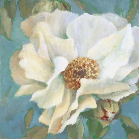 Sen~orita Peony in Bloom II White Modern Wood Framed Art Print by Loreth, Lanie